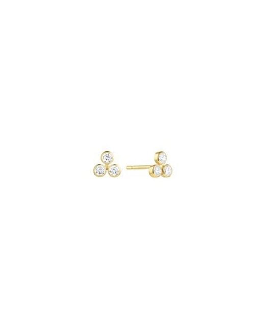 SET & STONES Metallic Trinity Studs