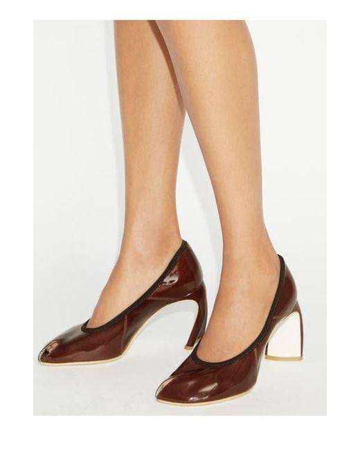 Tory Burch Brown Peep Toe Pump