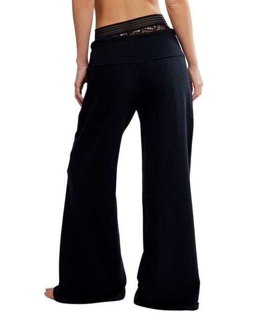 Free People Blue Staycation Lounge Pants