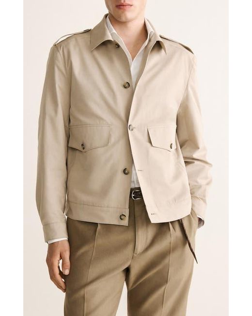 Mango Natural Cotton & Silk Jacket for men