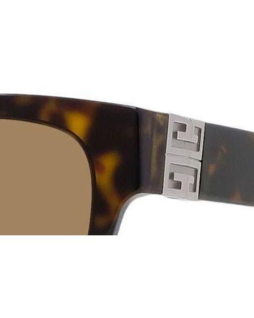 Givenchy Brown 4g 53mm Square Sunglasses