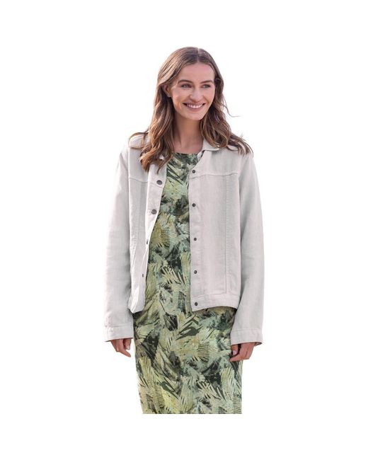 Celtic & Co. Gray Linen Western Jacket