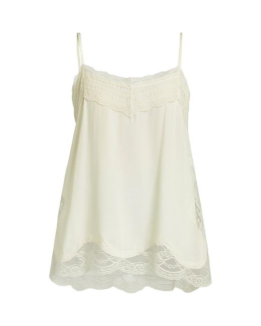 ATS Thea Lace Camisole Top in Natural | Lyst
