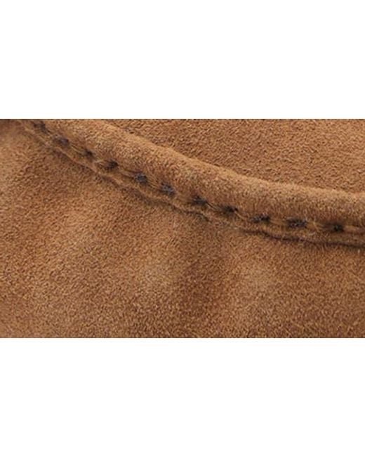 Mango Brown Suede Faux Shearling Lined Clog for men