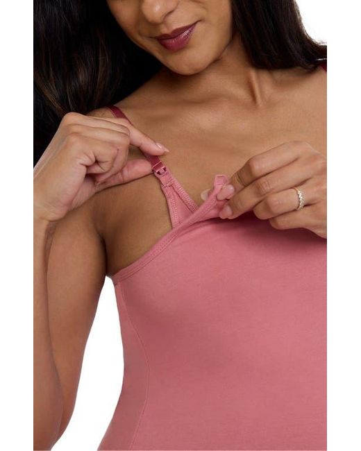 Motherhood Maternity Red Clip Down Nursing Tank Top Cami
