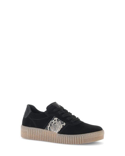 Gabor Black Low Top Sneaker