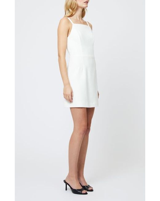 French Connection White Whisper Square Neck Minidress