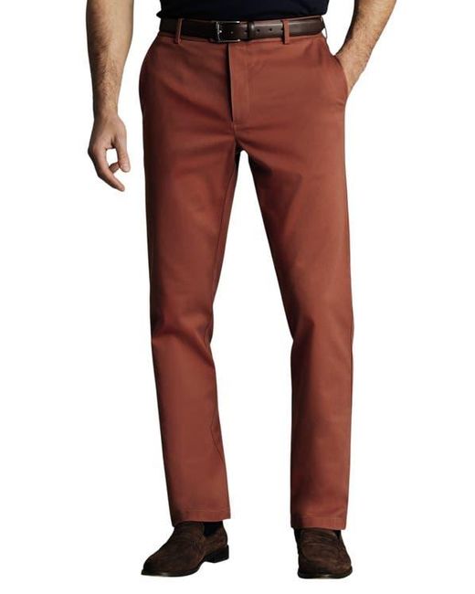 Charles Tyrwhitt Red Ultimate Non-Iron Chinos for men