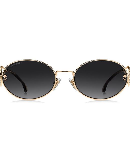 Etro Black 57Mm Oval Sunglasses