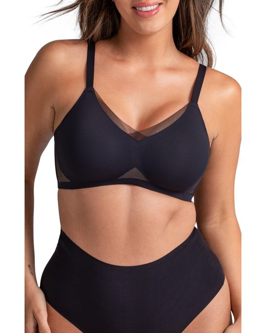 Honeylove Crossover Wireless Bra in Blue Lyst