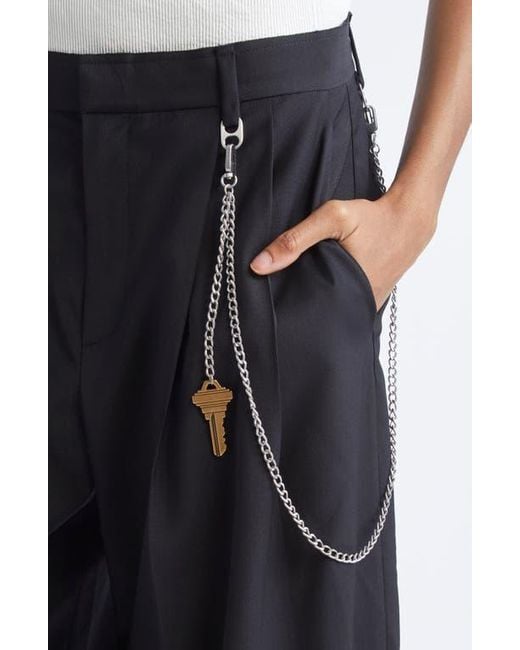 Alexander Wang Pleated Balloon Leg Pants With Detachable Chain 