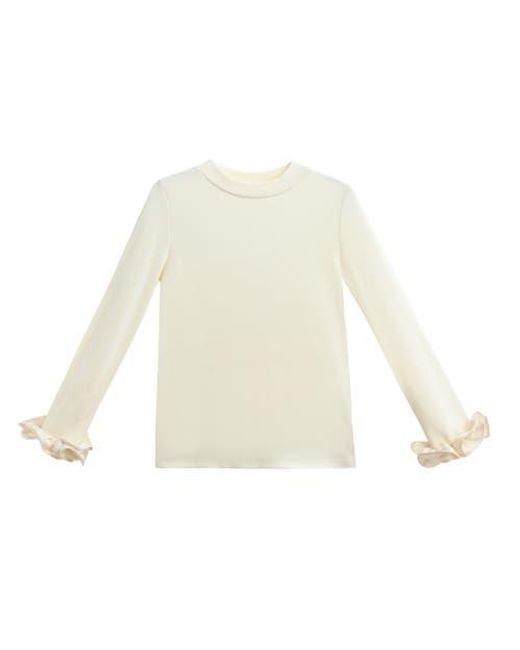Tulle White Structured Button-Up Shirt
