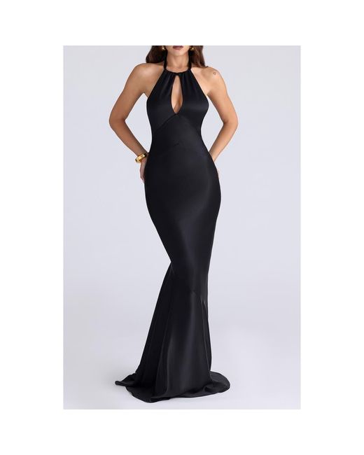 navy blue tiered dress Long Navy Blue Lace Split Prom Dress