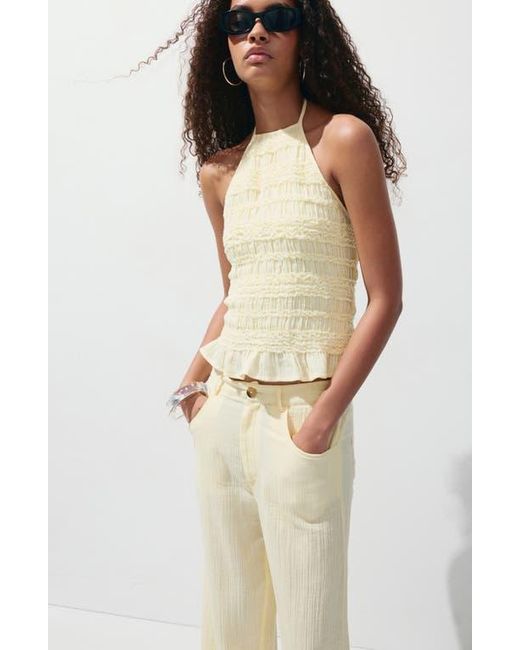 Mango Natural Texture Balloon Pants