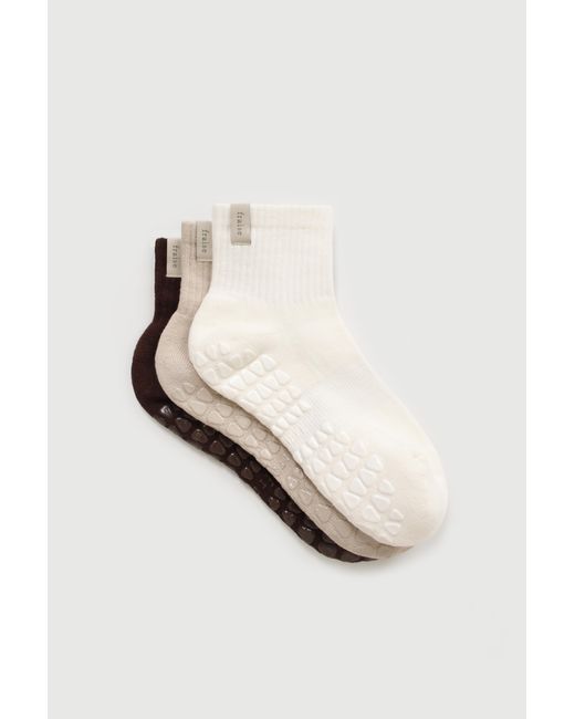 Fraise Natural The Sable Set Grip Socks