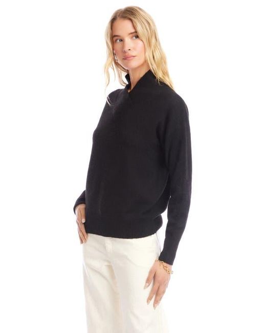 Karen Kane Black Crossover Collar Sweater