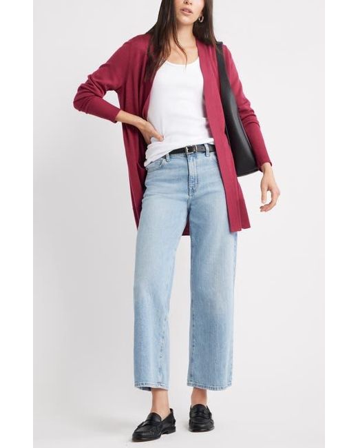 Caslon Red Everyday Open Front Cardigan