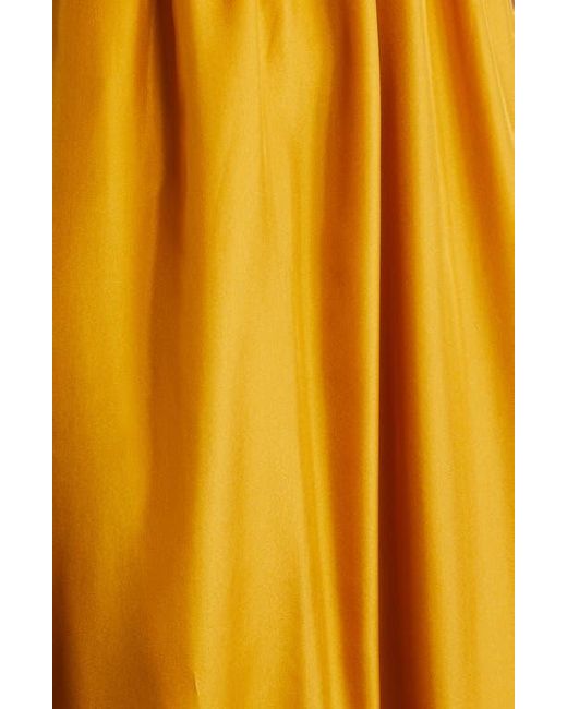 Zimmermann Metallic Rhiannon Tiered Ruffle Peplum Silk Maxi Dress