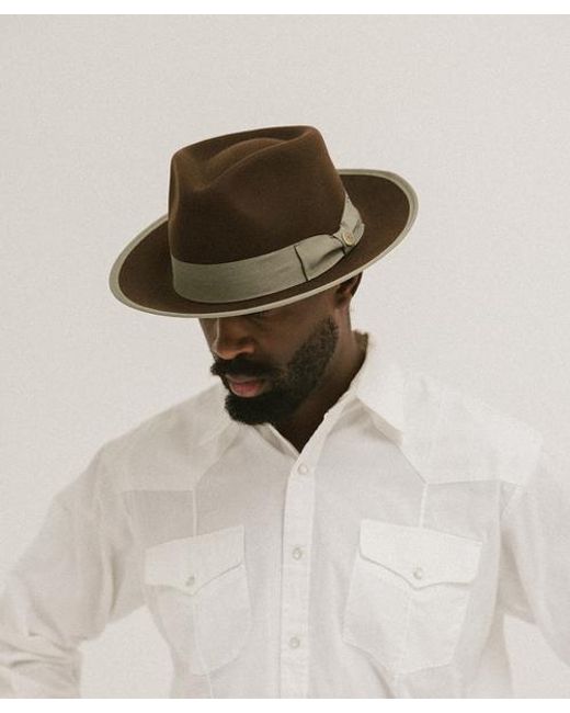 Two Roads Hat Co. Brown Waterloo Fedora for men