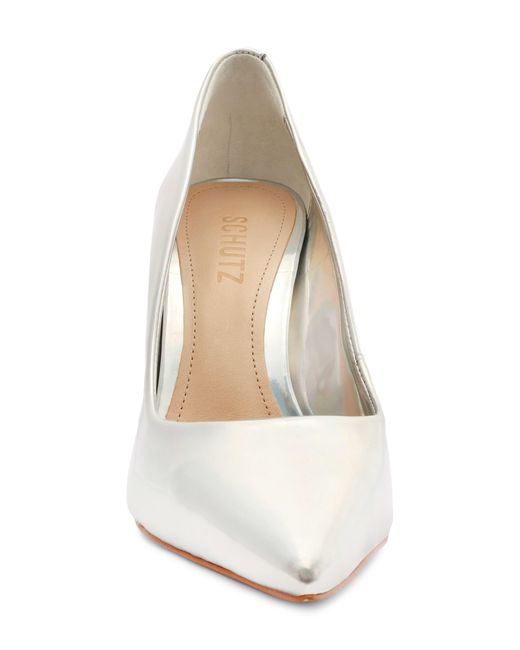SCHUTZ SHOES Lou Pointed Toe Pump in White Lyst