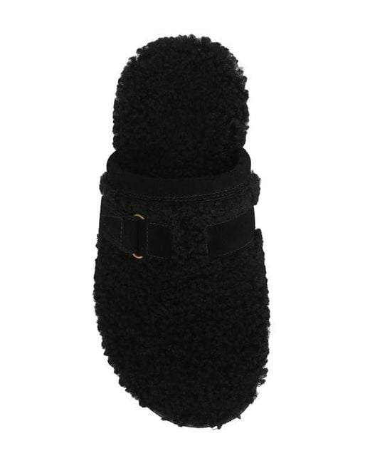 Vionic Black Izzy Faux Shearling Clog