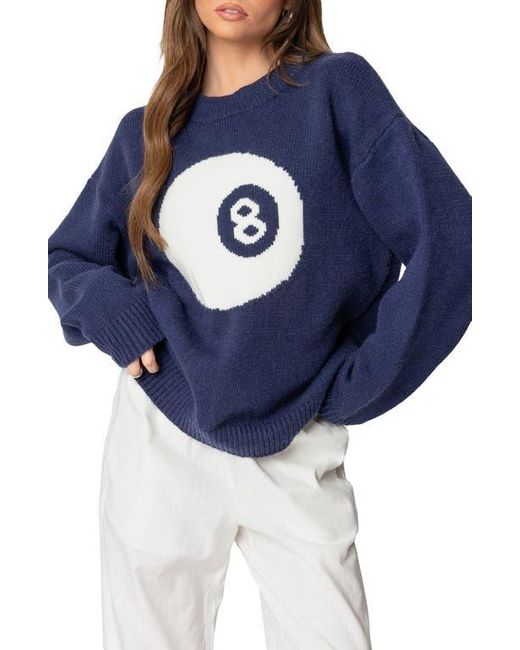 Edikted Blue Magic 8 Oversize Sweater