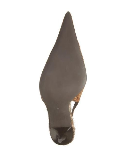 Jeffrey Campbell Brown You Wish Genuine Calf Hair Pointed Toe Pump
