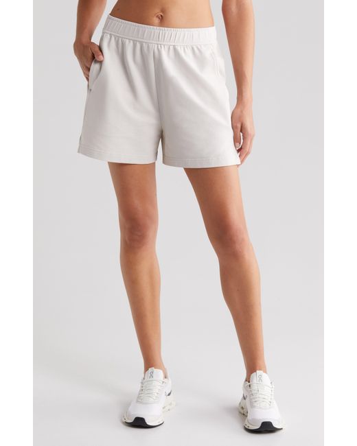 Zella White Swoop Terry Shorts