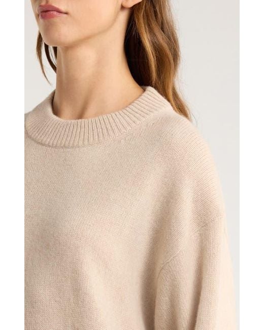 Reformation Natural Cove Crewneck Cashmere & Wool Sweater