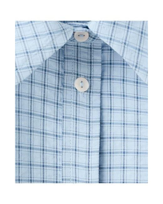 Mango Blue Checked Shirt