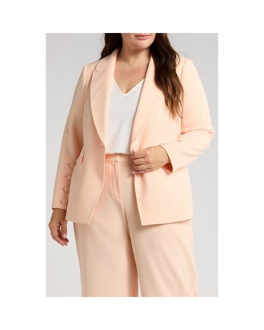 Tahari Natural One-Button Blazer
