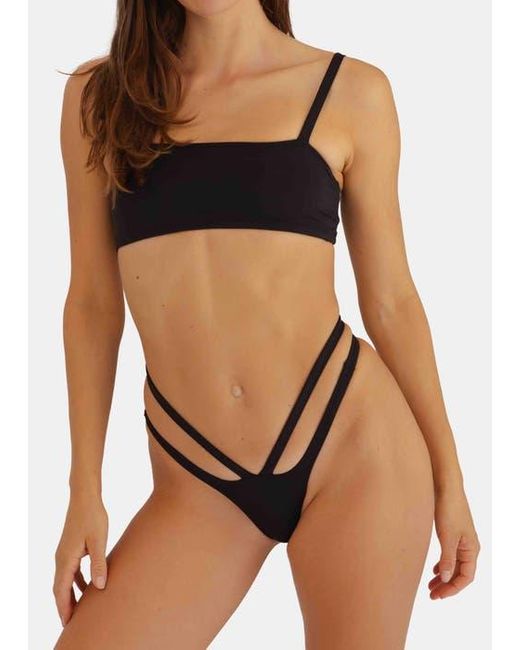 Minimale Animale Black Nue Bandeau Bikini Top