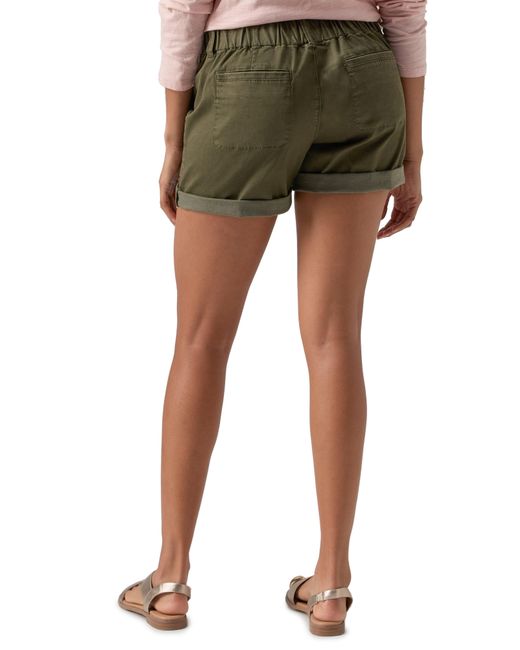 Sanctuary Green Renegade Rolled Cuff Shorts