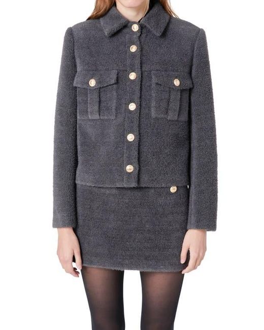 Endless Rose Gray Brushed Jacket
