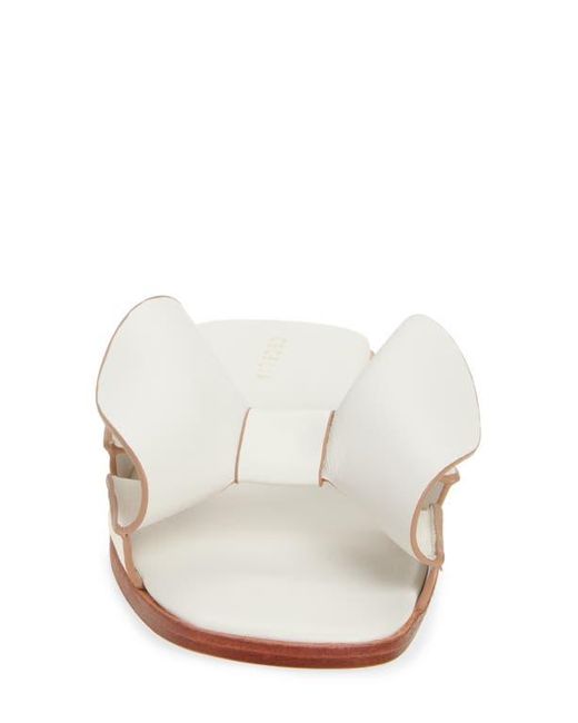 Cecelia New York White Wendy Slide Sandal