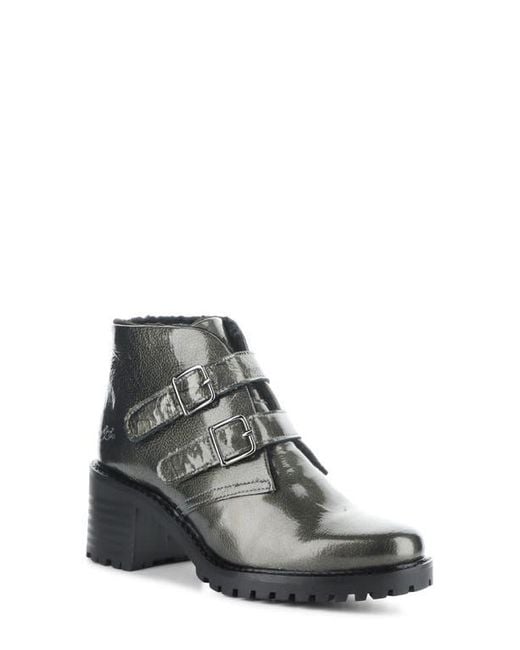 Bos. & Co. Gray Woolly Lined Leather Ankle Booties
