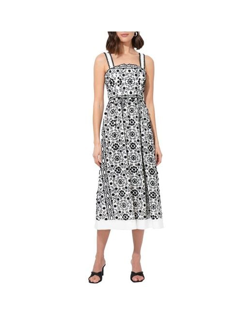muscle fit dress shirt men Hyacinth Print Fit & Flare Dress – Mi Jong Lee main image 1
