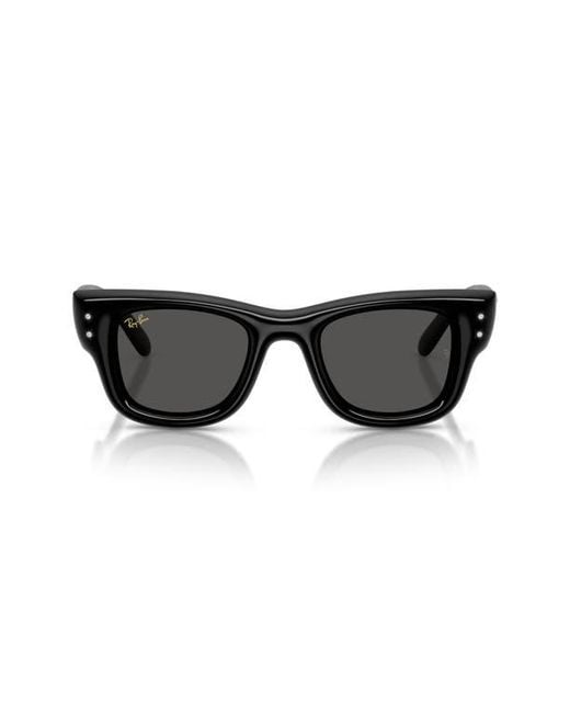 Ray-Ban Black Wayfarer Puffer 47Mm Small Square Sunglasses