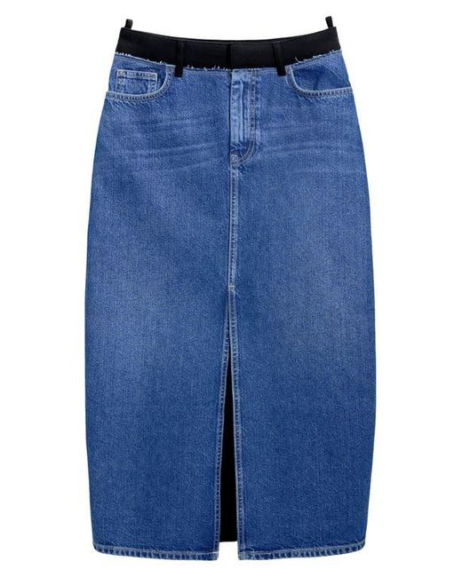 Desigual Blue Two-Tone Pencil Skirt
