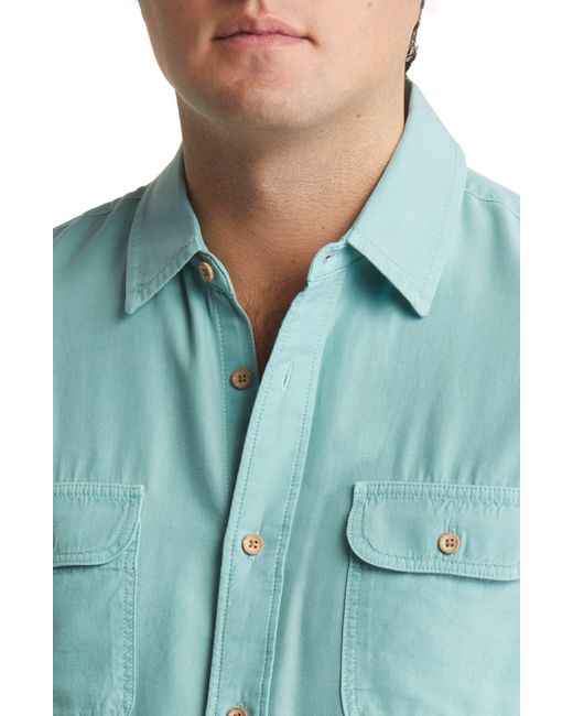 Faherty Brand Blue Island Life Button-up Shirt for men