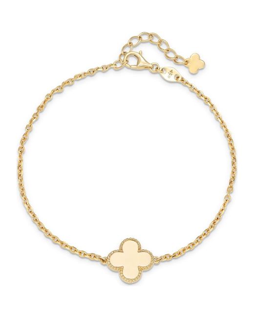 DEVATA Metallic Clover Charm Chain Bracelet