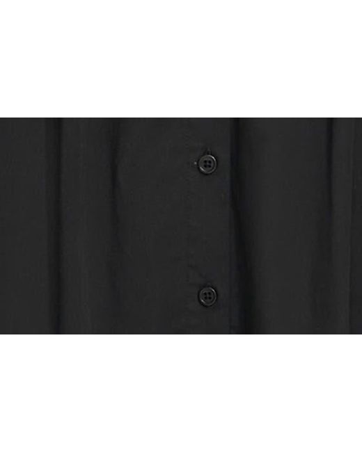 DKNY Black Puff Sleeve Mini Shirtdress