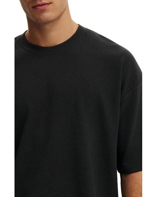 Cotton On Black Cropped Fit T-Shirt for men