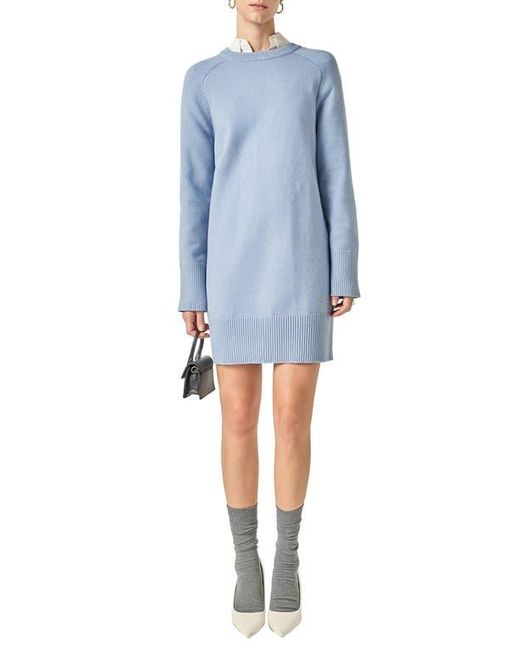 English Factory Blue Crew Sweater Dress