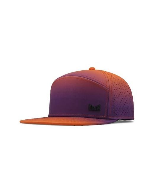 Melin Red Trenches Waves Hydro Snapback Cap for men
