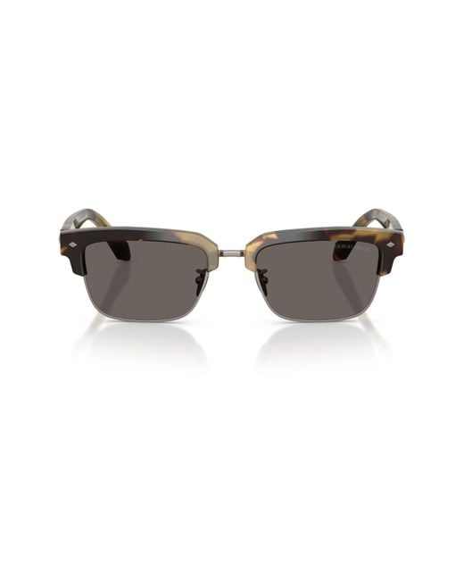 ARMANI EXCHANGE Gray 52Mm Rectangular Sunglasses for men
