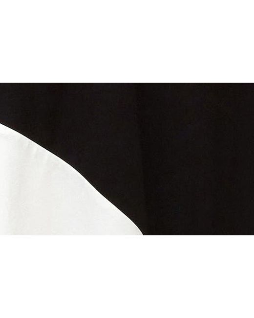 Karen Kane Black Sleeveless Colorblock Midi Dress