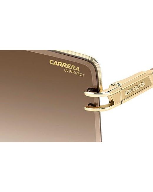 Carrera Brown 63Mm Square Oversized Gradient Rimless Square Geometric Sunglasses