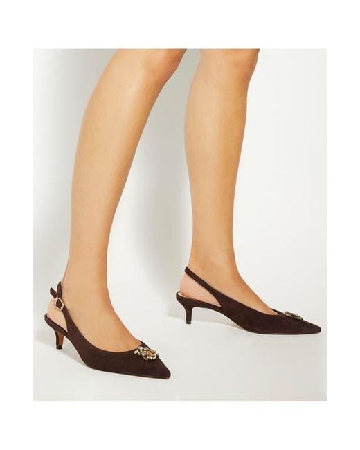 Dune Brown Context Pointed Toe Slingback Pump
