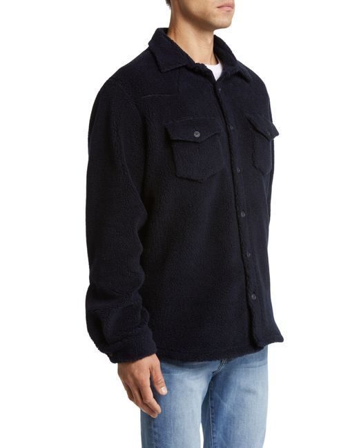 One Of These Days Black X Woolrich Western Faux Shearling Button-up Shirt for men